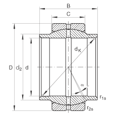 關節軸承 GE16-LO, 根據 DIN ISO 12 240-1 標準，需維護
