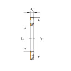 推力墊圈 EGW48-E40, 推力墊圈，免維護，帶鋼襯