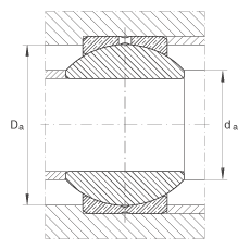關(guān)節(jié)軸承 GE5-PB, 根據(jù) DIN ISO 12 240-1 標(biāo)準(zhǔn)，尺寸系列 K，需維護(hù)