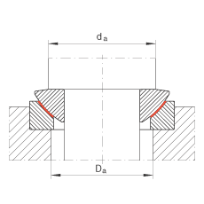 推力關(guān)節(jié)軸承 GE60-AW, 根據(jù) DIN ISO 12 240-3 標(biāo)準(zhǔn)，免維護